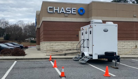 2 station restroom trailer